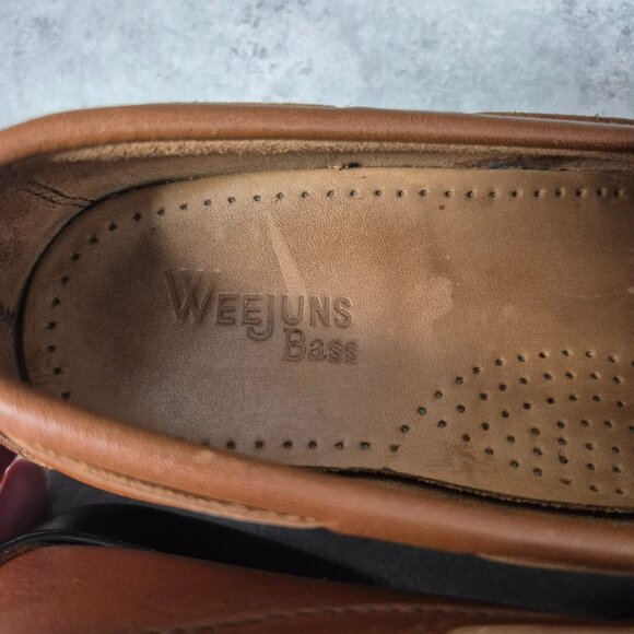 7 Bass Weejuns Marietta ll Brown Leather Tassel Kiltie Loafers - Picture 6 of 13